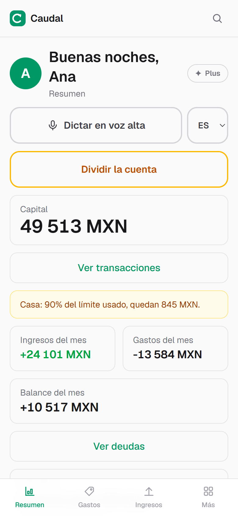 El patrimonio y el mes completos, con el efectivo que el banco no ve