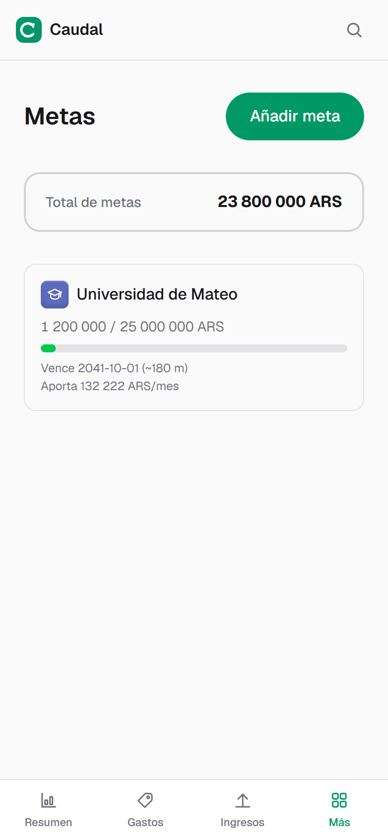 La universidad como meta con fecha y aportación mensual